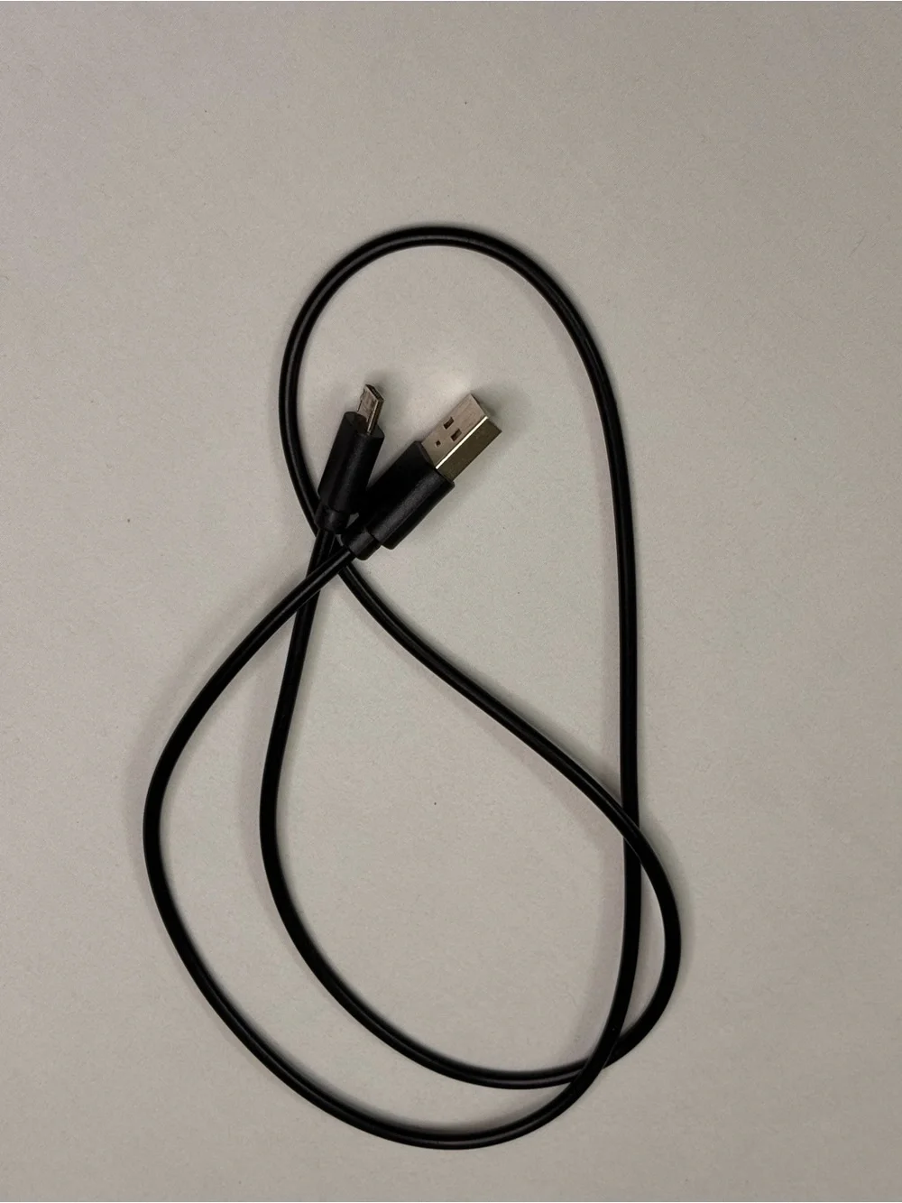 Black USB-A to Micro-USB Charging Cable